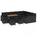 VidaXL - Garten-sofa poly-rattan, One Size, Schwarz