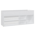 vidaXL Schuhbank Hochglanz-Weiß 105x30x45 cm Spanplatte