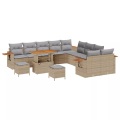 VidaXL - Garten-sofa poly-rattan, One Size, Beige