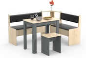Eckbankgruppe Sitzgruppe Esszimmergruppe Bank Tisch Hocker Esal Mini Unisex Beige Medium ONE SIZE