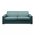 LINEA SOFA - Schlafsofa 4Sitzer Stoff CALITO  Liegefläche Matratzen, One Size, Blau