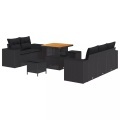 VidaXL - Garten-sofa poly-rattan, One Size, Schwarz