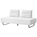 Beliani - 3 Sitzer Sofa aus Stoff Modern FAXEN, One Size, Weiss Bunt