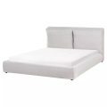 Beliani - Bett mit Lattenrost aus Stoff Skandinavisch BAJONNA, 160X200CM, Rauch