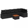 VidaXL - Garten-sofa poly-rattan, One Size, Schwarz