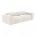 Sofa 3-Sitzer - Bouclé-Stoff - Weiß - POGNI Sofa 3-Sitzer - Bouclé-Stoff - Weiß - POGNI