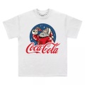 Coca-Cola - Drinking Santa TShirt, für Damen, Weiss, Größe S