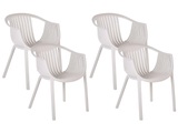 Set mit 4 Stühlen aus Kunststoff Modern NAPOLI Set mit 4 Stühlen aus Kunststoff Modern NAPOLI