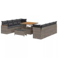 VidaXL - Outdoor-sofa poly-rattan, One Size, Grau