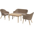 Garten Sitzgruppe Pueblo Akazie Natur (4-tlg) Unisex Braun ONE SIZE