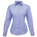 Popeline Bluse Arbeitshemd Damen Blau 32