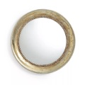 Runder Spiegel AFSAN in goldfarbener Vintage-Optik