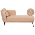 Beliani - Chaiselongue aus Bouclé Retro ARTHEZE, One Size, Perle
