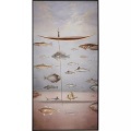 Gerahmtes Bild Cloud Fisherman Boat 60x120