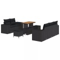 VidaXL - Garten-sofa poly-rattan, One Size, Schwarz