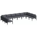 VidaXL - Garten-sofa stahl, One Size, Grau