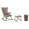 Adult Schaukelstuhl Mit Hocker Und Beistelltisch Clay Unisex