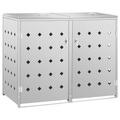 vidaXL Mülltonnenbox für 2 Tonnen 240 L Edelstahl