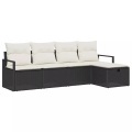 VidaXL - Garten-sofa poly-rattan, One Size, Schwarz