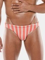 Badeslip Retro Stripe Unisex Korall L