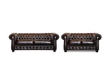 Chesterfield Garnitur 3+2 Büffelleder BRENTON Chesterfield Garnitur 3+2 Büffelleder BRENTON
