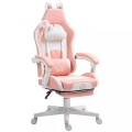 Northio, Northio - Gaming Stuhl Ergonomischer Gamer Stuhl mit Lendenwirbelstütze, Fußstütze, Gaming Sessel mit Katzenohren, Kopfkissen, Höhenverstellbar Bürostuhl mit Verstellbar Liegefunktion Rosa, 66 x 77 cm