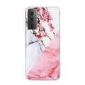 Galaxy S21+ - Softes Silikon Gummi Case Flower Marbel