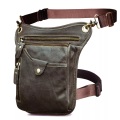 Only-bags.store, Echtes Leder Tasche Bein Tasche Äußeren Bein Tasche Reise Hüfte Tasche Wandern Klettern Oberschenkel Tasche Herren Braun