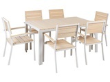 Gartentisch Set Aus Kunstholz Modern Como Unisex ONE SIZE