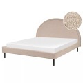 Bett mit Lattenrost aus Bouclé Retro MARGUT Bett mit Lattenrost aus Bouclé Retro MARGUT