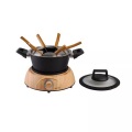 Nouvel Wood - Fondue Chinoise Set (Schwarz/Braun)