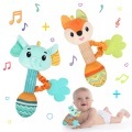 Activity-board - Baby-Rassel, Greifspielzeug zum Rasseln, Baby-Rassel-Spielzeug, Rassel-Baby-Plüschtiere Entwicklung, One Size, Multicolor