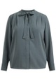 Damenbluse Mit Schleifen-detail ? Curve Damen Perlgrau 44