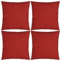 vidaXL Sofakissen 4 Stk. Rot 60x60 cm Stoff