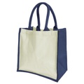 Midi Jutetasche Shopper Einkaufstasche, 14 Liter Damen Marine ONE SIZE