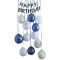 Navy & Blau Happy Birthday Ballon Tür Set