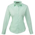 Popeline Bluse Arbeitshemd, Langärmlig Damen Aquamarine 46