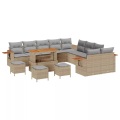 VidaXL - Garten-sofa poly-rattan, One Size, Beige