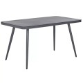 Beliani Gartentisch Aluminium grau 140 x 80 cm Lipari