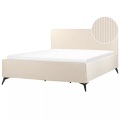 Bett mit Lattenrost aus Cord Klassisch VALOGNES Bett mit Lattenrost aus Cord Klassisch VALOGNES