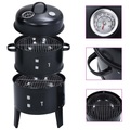 vidaXL, vidaXL 3-in-1 Holzkohlegrill Räucherofen 40×80 cm