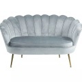 mutoni casual, Muschelsofa Samt hellgrau 136