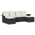 VidaXL - Garten-sofa poly-rattan, One Size, Schwarz