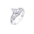 Ring Marquise Zirkonia Damen Silber 52mm