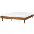 Bett mit Lattenrost aus Gummibaumholz Rustikal TOUCY Bett mit Lattenrost aus Gummibaumholz Rustikal TOUCY
