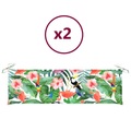 vidaXL Bankauflagen 2 Stk. Mehrfarbig 180x50x7 cm Stoff