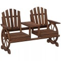 Outsunny - Gartenbank, One Size, Braun