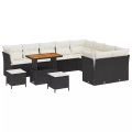 VidaXL - Garten-sofa poly-rattan, One Size, Schwarz