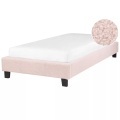 Bett mit Lattenrost aus Bouclé Modern ROANNE Bett mit Lattenrost aus Bouclé Modern ROANNE