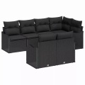 VidaXL - Garten-sofa-set poly-rattan, One Size, Schwarz